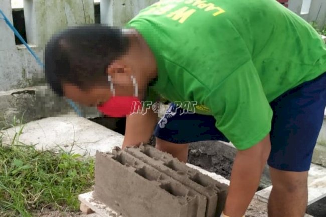 Banjir Ribuan Pesanan, Lapas Sampit Kembali Produksi Batako
