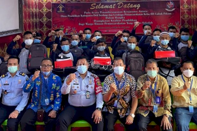Lapas Lubuk Pakam-Disdik Kab. Deli Serdang Tingkatkan Pendidikan WBP