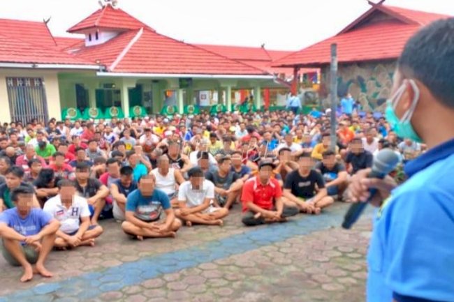Sosialisasikan Rangkaian Program Pembinaan, Kalapas Sampit Kumpulkan WBP