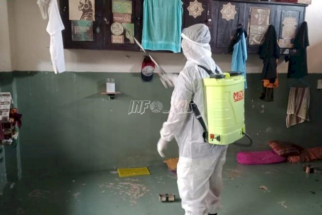 Penderita COVID-19 Naik, UPT Pemasyarakatan Rutinkan Penyemprotan Disinfektan & Swab Antigen
