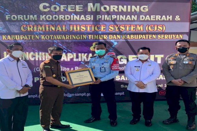 Lapas Sampit Terima Penghargaan dari PN Sampit & Kejari Kotim