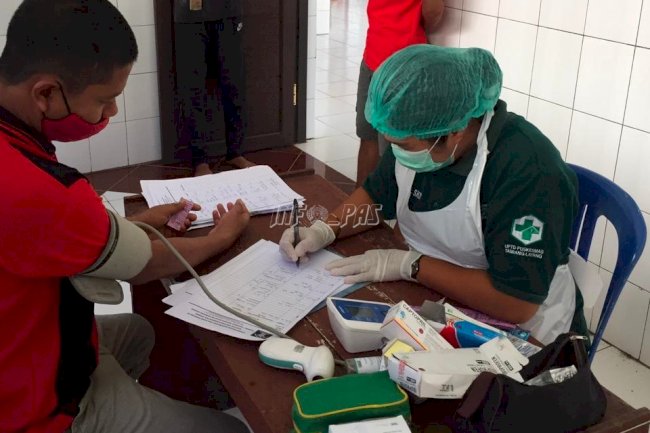 WBP Lapas Tamiang Layang Rutin Cek Kesehatan Seminggu Sekali