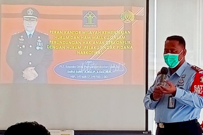 Jadi Narasumber Penyuluhan Narkoba di Kalangan Pelajar, Plt. Kadivpas Maluku Uraikan Peran Kemenkumham