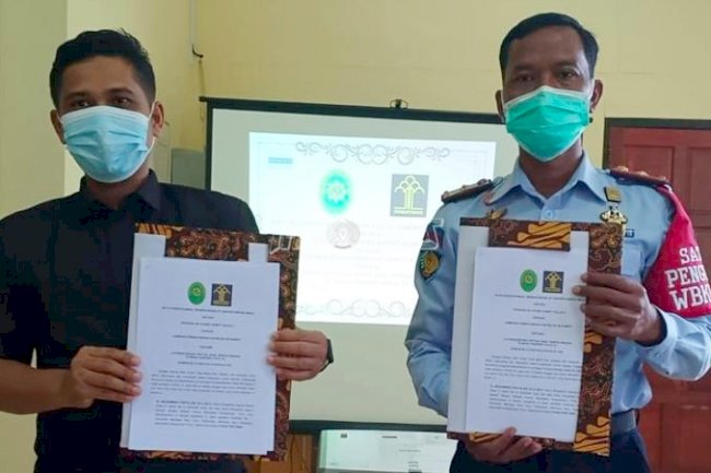 Fasilitasi WBP, Kalapas Sampit Tandatangani PKS dengan PA Sampit