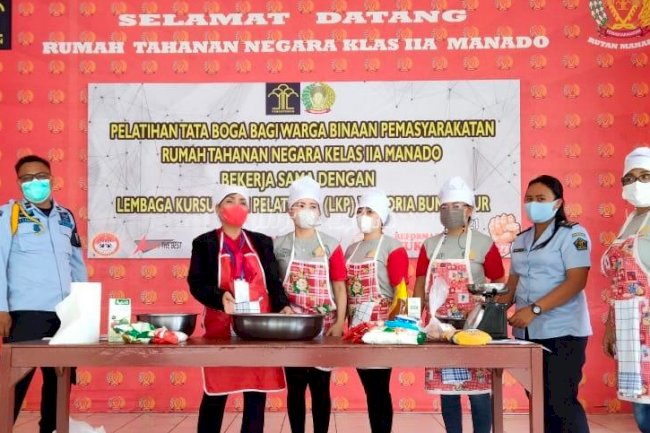 Gandeng LKP Victoria Bumi Nyiur, Rutan Manado Gelar Pelatihan Tata Boga dan Kecantikan