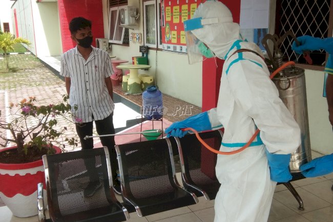 Lapas Tual Kembali Lakukan Penyemprotan Disinfektan