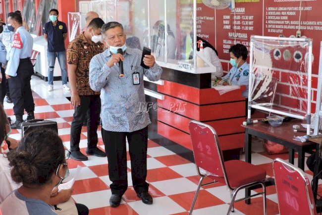 Kakanwil Maluku Tinjau PPKM Darurat di UPT Pemasyarakatan Kota Ambon