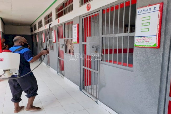 Cegah COVID-19, UPT Pemasyarakatan Kembali Disterilkan Disinfektan