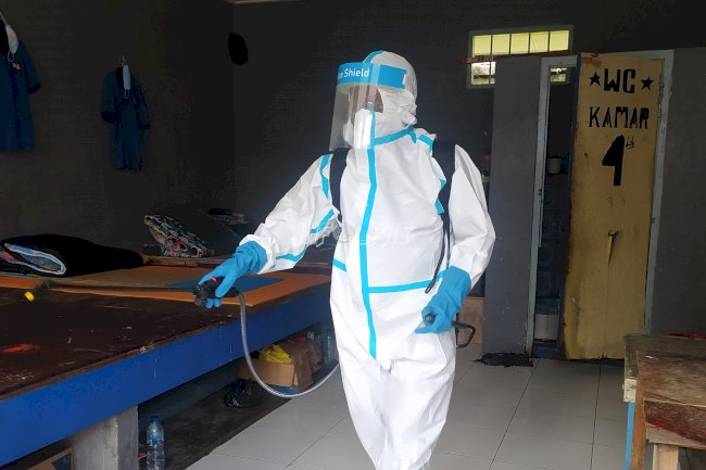 Cegah COVID-19, Disinfeksi Area Lapas Terus Dilakukan
