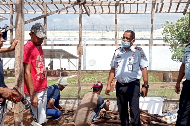 Kalapas Saumlaki Tinjau Pelatihan Hidroponik & Mebel