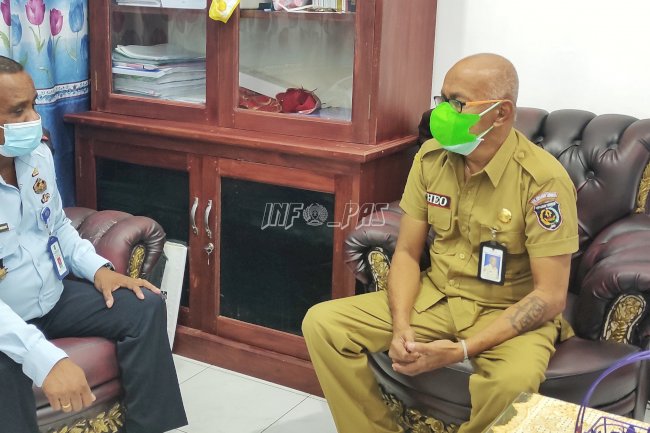 Kunjungi Dinkes KKT, Kalapas Saumlaki Koordinasikan Vaksinasi WBP