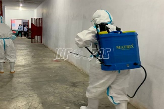 Cegah COVID-19, LPP Ambon Giatkan Penyemprotan Disinfektan