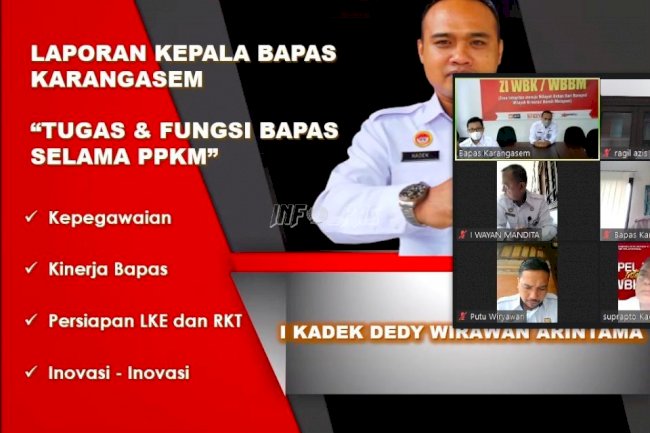 Jajaran Bapas Karangasem Ikuti Penguatan Tusi oleh Kadivpas Bali