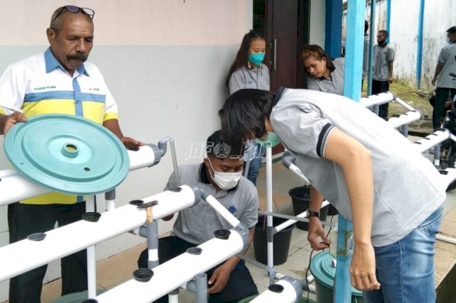 Klien Bapas Ambon Pelajari Sistem Fertigasi Tanamam Hidroponik