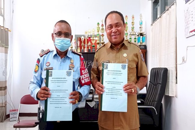 Lapas Saumlaki-Dinas Pertanian Kab. Kepulauan Tanimbar Teken PKS Bidang Pertanian