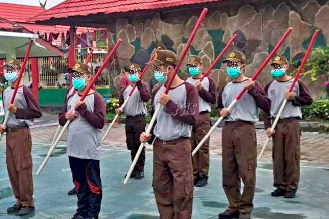 Di Tengah Pandemi, WBP Lapas Sampit Tetap Antusias Ikuti Pramuka