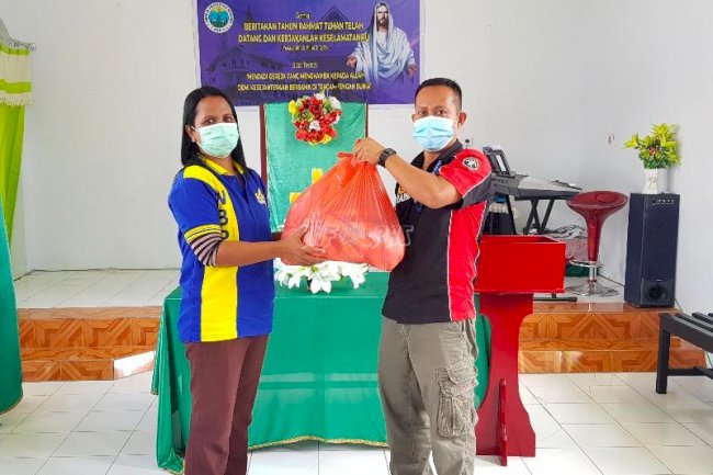 Rutin Jalankan Ibadah, WBP Rutan Masohi Terima Bantuan dari GDpI El-ROI