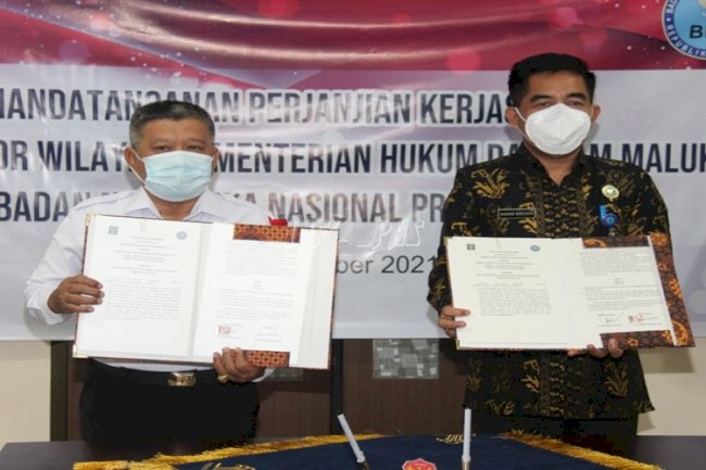 Gencarkan P4GN, Kanwil Maluku Teken PKS dengan BNNP