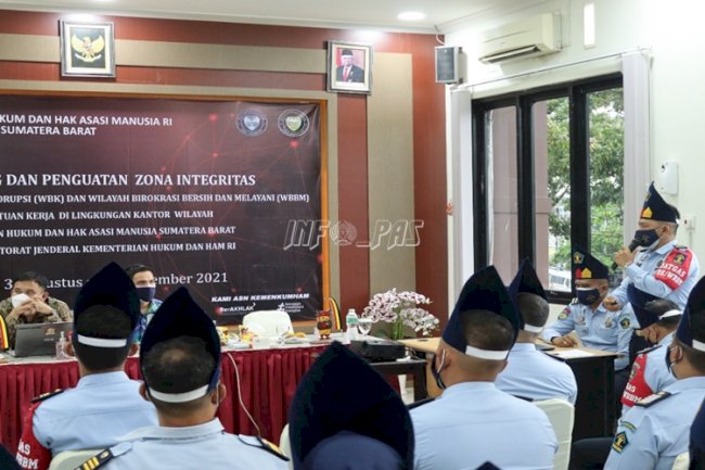 Simulasi Evaluasi TPN, Lapas Padang Tuai Pujian dari Tim Itjen