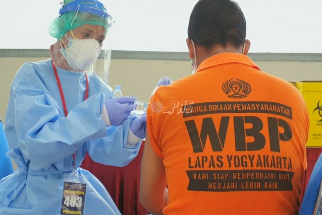 WBP & Petugas Divaksin, Tetap Diingatkan Patuhi Prokes