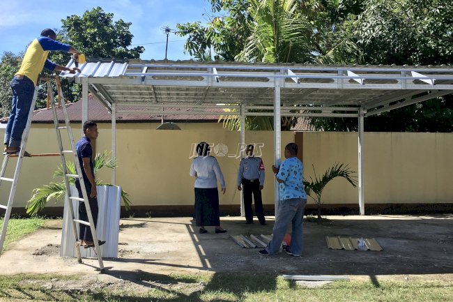 Tingkatkan Kenyamanan Pengunjung, LPKA Ambon Bangun Parkiran