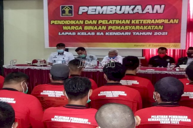 140 WBP Lapas Kendari Dibekali Pelatihan Kemandirian