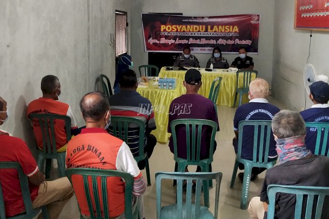 Peduli WBP Lansia, Rutan Ambon Kembali Hadirkan Posyandu Lansia