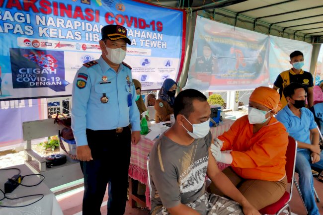 117 WBP Lapas Muara Teweh Jalani Vaksinasi Covid-19 Dosis I Tahap II