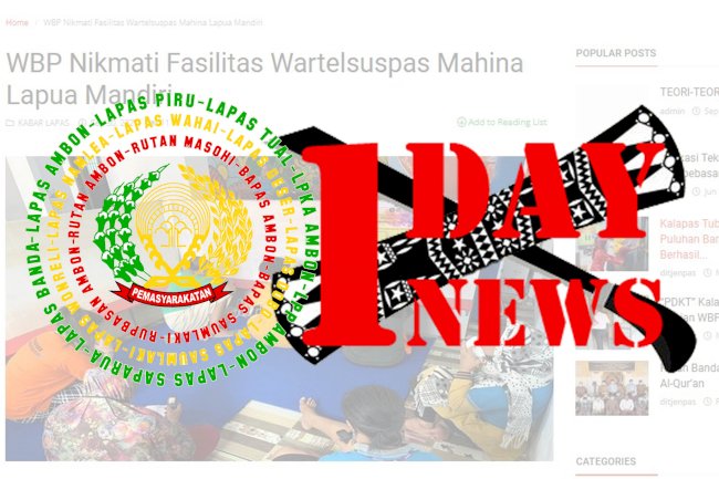 325 Pemberitaan Pemasyarakatan Maluku Hiasi Portal Berita Ditjenpas Selama September 2021