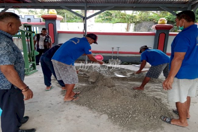 Kegiatan Produksi SAE Pencetakan Batako Lapas Ambon Mulai Berjalan