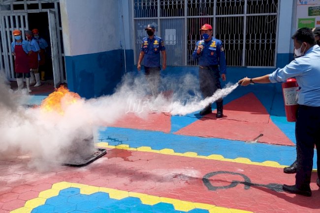 Gandeng Dinas Damkar, Lapas Gelar Pelatihan Penanganan Kebakaran