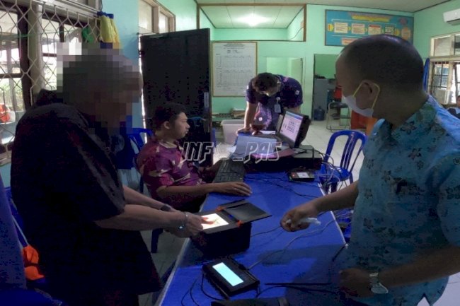 Lapas Sampit-Disdukcapil Kab. Kotim Bersinergi Lengkapi NIK WBP