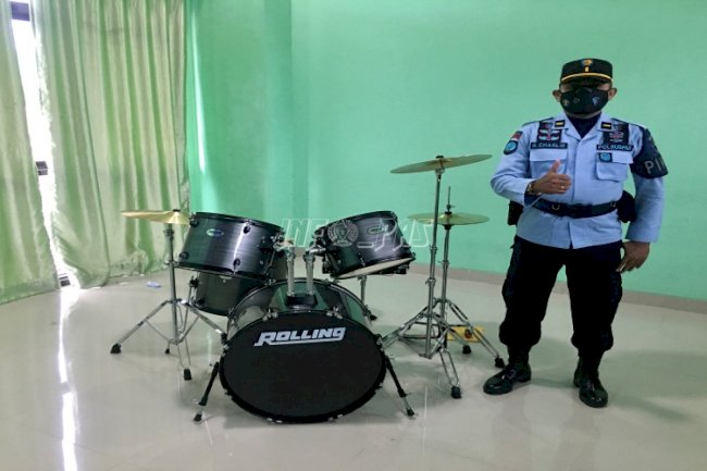 Tingkatkan Bakat Musik Anak, LPKA Ambon Tambah Satu Set Drum