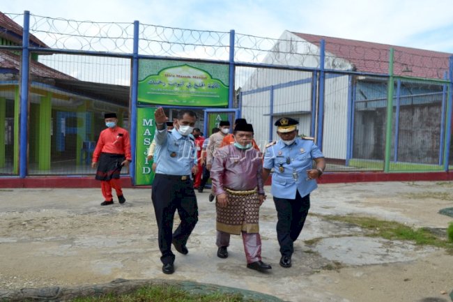 Pantau Tembok Roboh, Lapas Sarolangun Kedatangan Gubernur Jambi