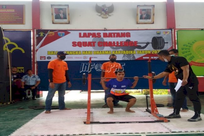 Rutan Batang Gelar Lomba Angkat Berat WBP