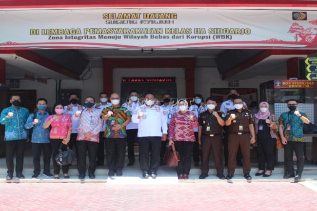 Pilot Project Implementasi SPPT-TI, Lapas Sidoarjo Kedatangan Tim Monev Kemenkopolhukam 
