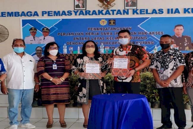 Lapas & Disdukcapil Kota Kupang Teken PKS Pelayanan Administrasi WBP