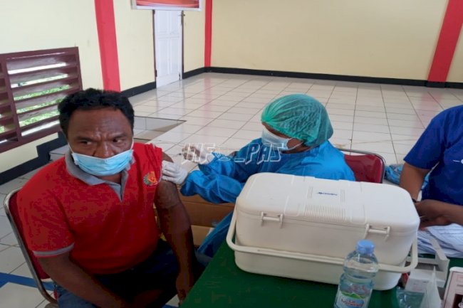 WBP Lapas Tual Tuntaskan Vaksinasi Dosis II