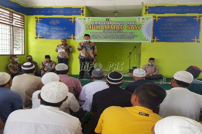 Salawat & Doa Bersama Bergema dalam Peringatan Maulid Nabi di Lapas Labuhan Bilik