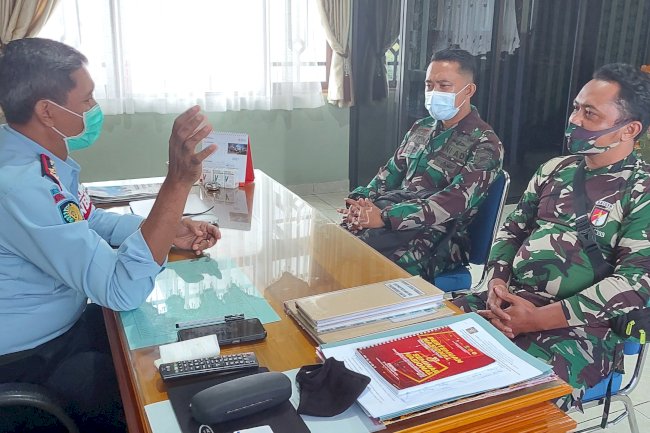 Lapas Palangka Raya Kedatangan Staf Operasional Korem102/Panju Panjung