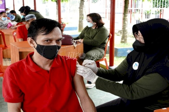  Gandeng Kodim Martapura & Dinkes Banjar, Ratusan WBP LPN Karang Intan Divaksin