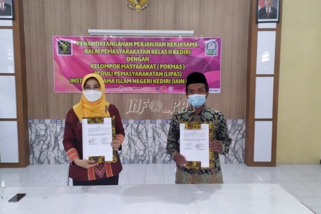 Bapas Kediri Jalin PKS Pokmas Lipas dengan IAIN Kediri