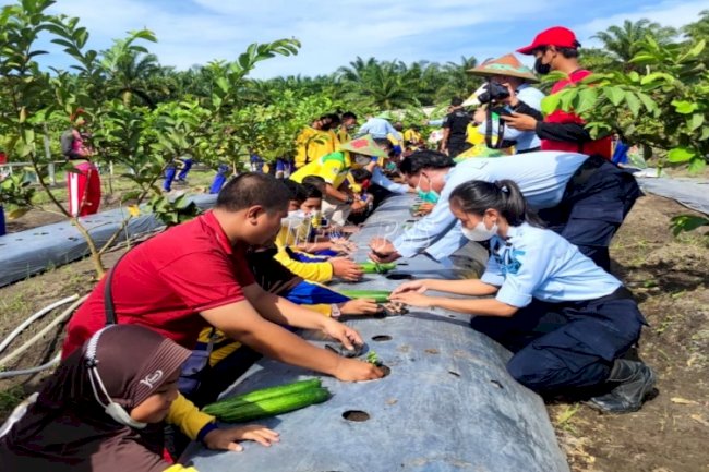 Jadi Sarana Edukasi, Agrowisata Lapas Sukamara Diserbu Puluhan Siswa Sekolah