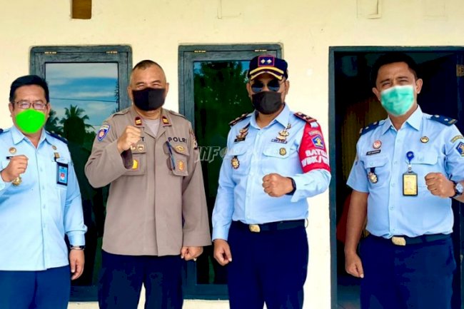 Karutan Masohi dan Tim PORA Kanwil Maluku Kunjungi Polsek Waipia 