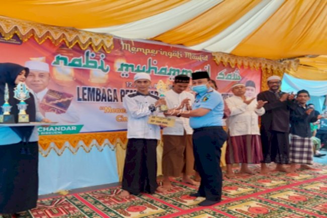 Lapas Bireun Bagikan Hadiah Pemenang Lomba Azan & Tahfiz Al-Qur’an
