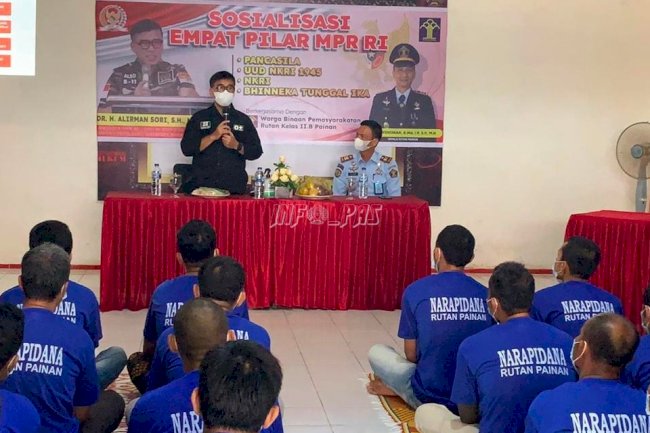 Petugas dan WBP Rutan Painan Dapat Sosialisasi 4 Pilar Kebangsaan dari Anggota MPR