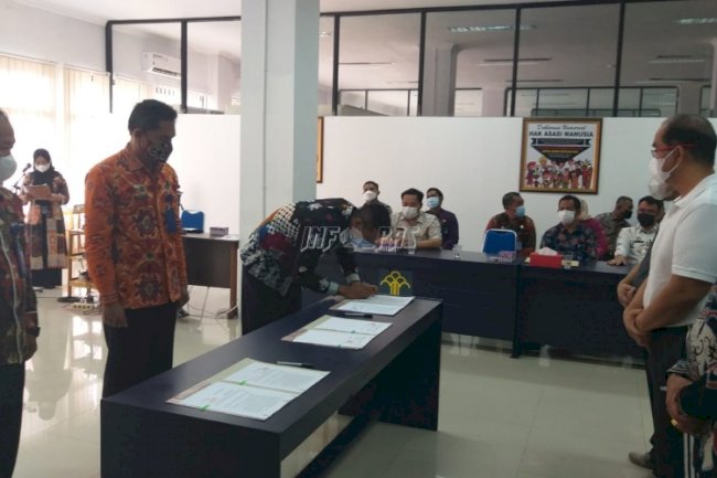 Lapas Palangka Raya Teken Kontrak BAMA Tahun 2022