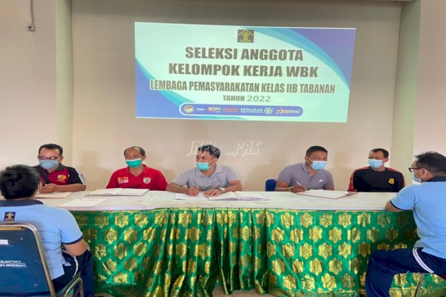  Siap Raih WBK 2022, Lapas Tabanan Gelar Seleksi Anggota Pokja 