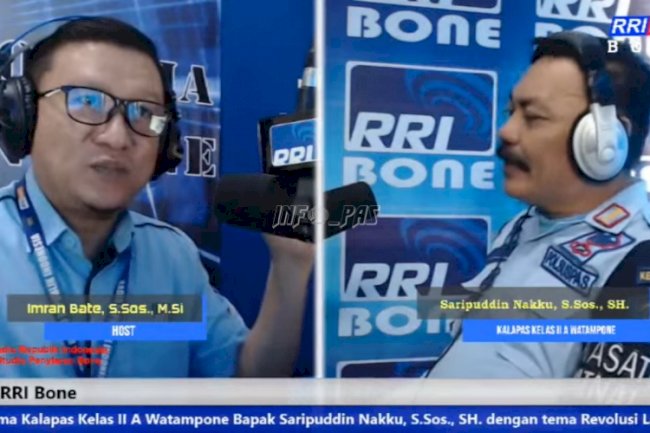 On Air di RRI, Kalapas Uraikan Resolusi Lapas Watampone Tahun 2022