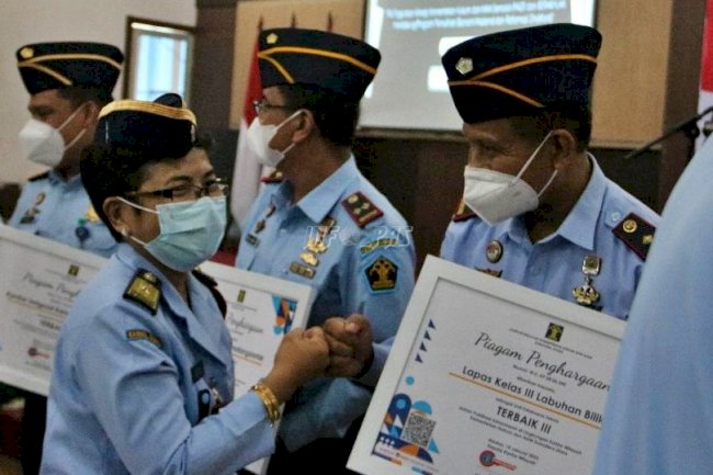 Lapas Labuhan Bilik Raih Penghargaan Terbaik III Publikasi di Kemenkumham Sumut